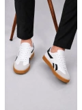 Jetta Erkek Casual Sneaker Kauçuk Taban - Beyaz-Siyah-Taba