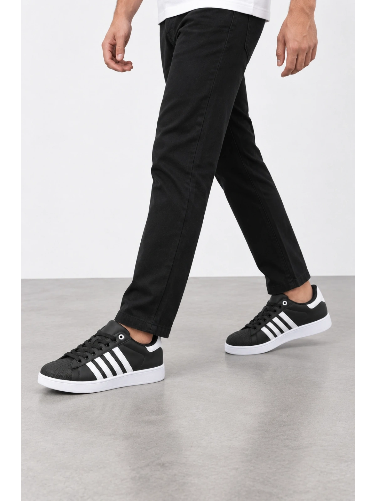 Captiva Erkek Bağcıklı Günlük Sneaker Spor Ayakkabı Siyah-Beyaz
