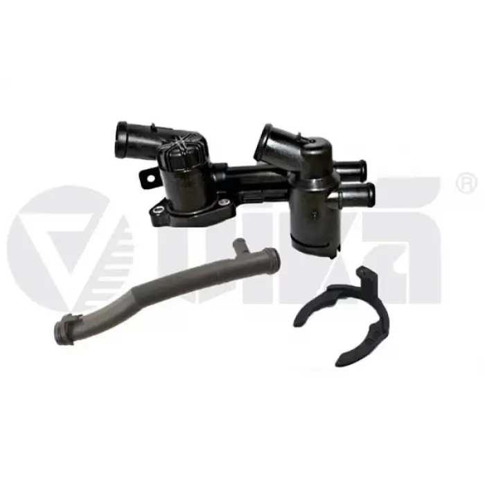 03F121111AKIT Termostat Yuvası & Borusu Komple 80C-89C - Golf-Jetta-Passat-Polo-Fabıa-Rapıd-Yetı-Ibıza-Cordoba-A1-1.2 Lt.-Tsı-Cbza-Cbzb
