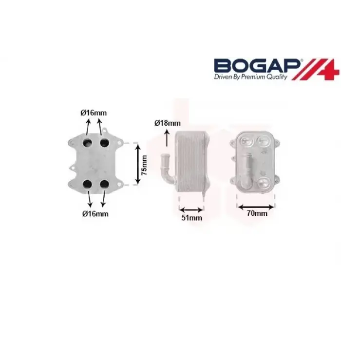 03L117021D Yağ Soğutucu - Audı A6 2011-2018-2.0-Tdı-Cglc-Cgld-Cgle-Cmgb