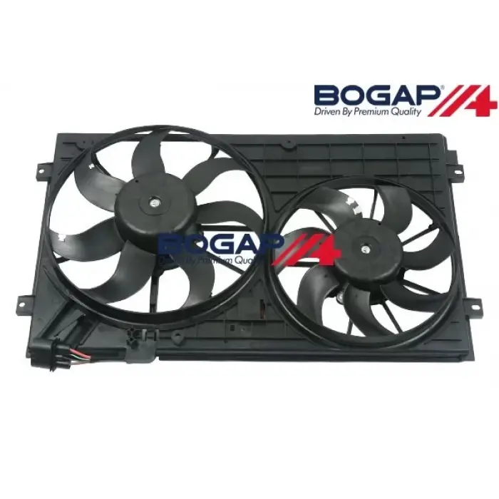 1K0959455EAKIT Fan Motorları & Dual Çerçeve 200W+150W - Beetle-Caddy-Fabıa-Golf-Jetta-Octavıa-Passat-Polo-Touran