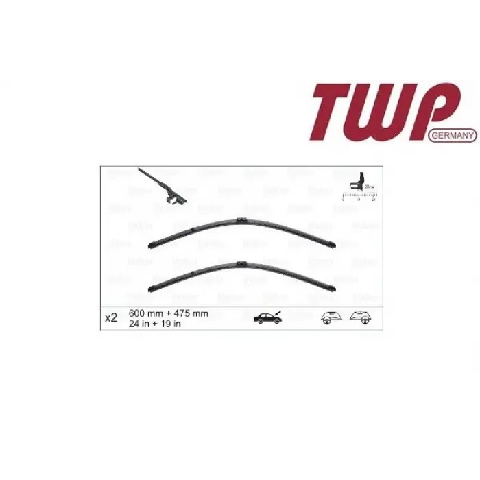 1K0998002A Silecek Süpürgesi SOL & SAĞ Set - Golf-Jetta 2006-2008 - Caddy 2004-2007