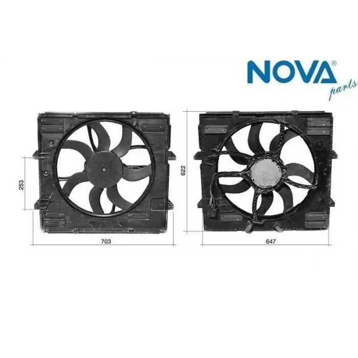 2H0121203K Fan Motoru & Çerçevesi Set - Amarok 2010-2016
