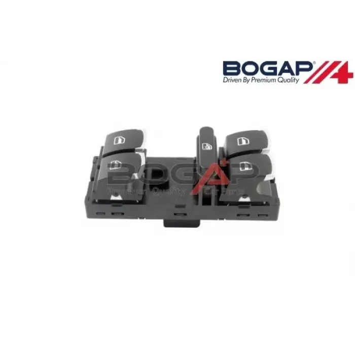 3C8959857 Cam Açma Anahtarı 4lü Krom - Passat- Passat-Cc 2009->