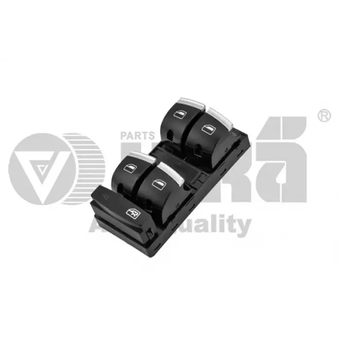 4F0959851H Cam Açma Anahtarı 4lü Krom - Audı A3 2009-2013 - Q7 2010-2015 - Rs3 2011-2013