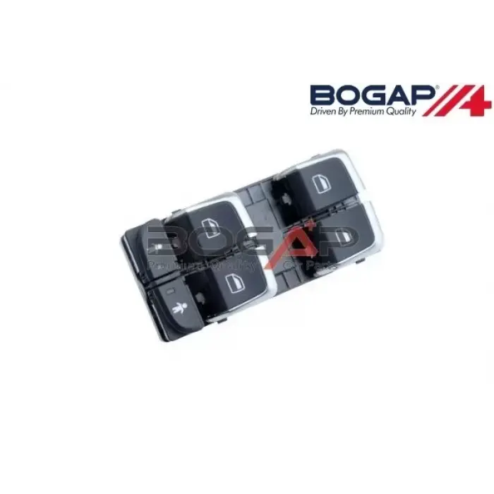 4G0959851 Cam Açma Anahtarı 4lü Krom - Audı A6 20011-2018 - A6 Allroad 2013-2018 - A6 Quattro 2011-2018 - A7 2011-2018 - Q3-2012-2018