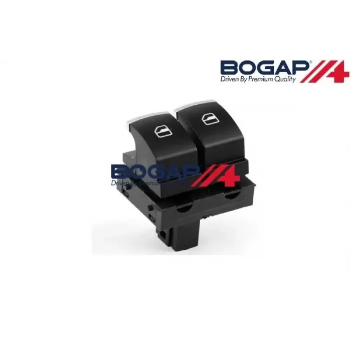 5K3959857B Cam Açma Anahtarı 2 li Krom - Amarok-Caddy-Golf-Ibıza-Leon-Passat-Polo-Touran