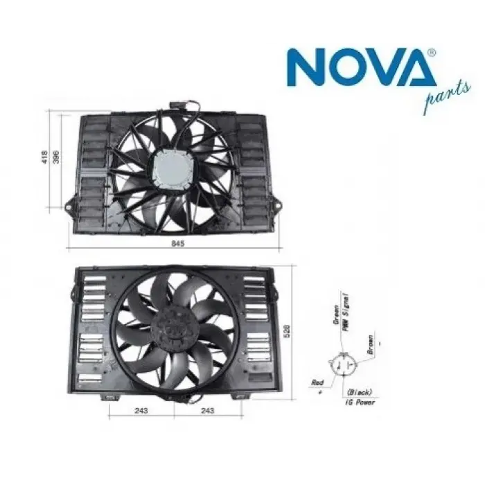 97010606104 FAN MOTORU & ÇERÇEVESİ̇ - PANAMERA