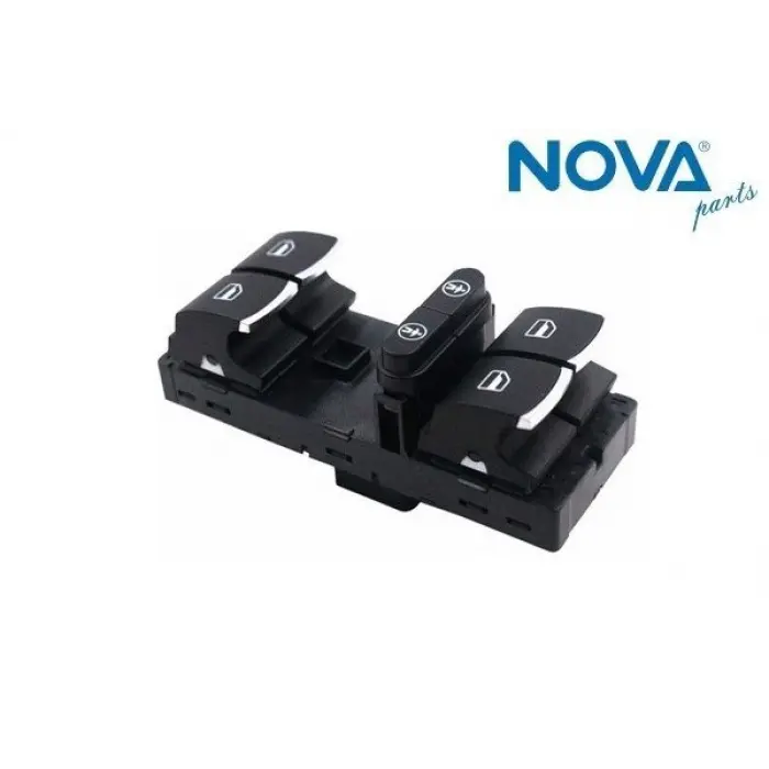 7P6959857 Cam Açma Anahtarı 4lü Krom - Touareg 2011-2014 - Sharan-Alhambra 2011-2016-Touran 2011-2015