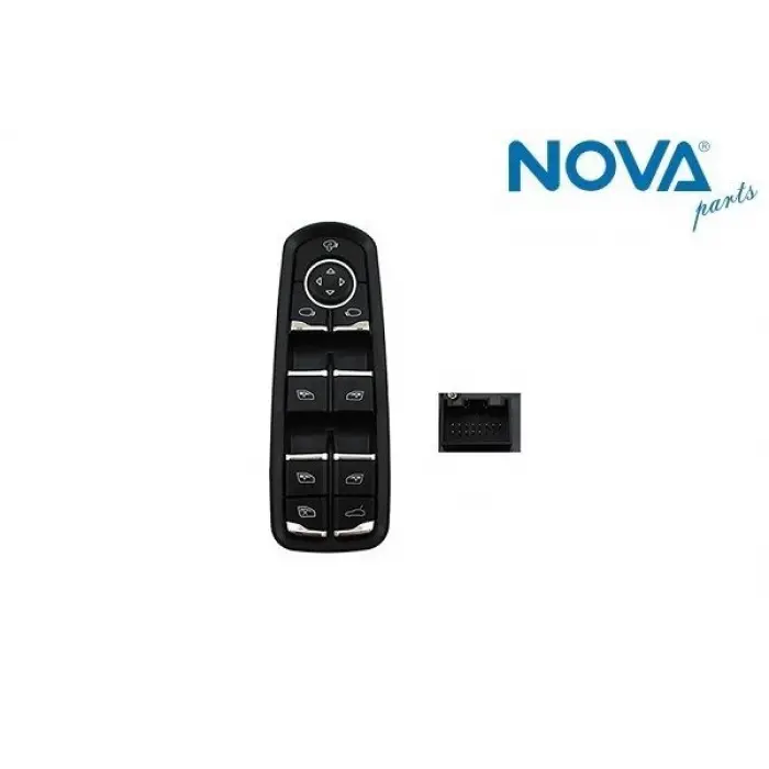 7PP959858A Cam Açma Anahtarı 4lü Krom Ayna Ayarlı - Porsche-Panamera-Cayenne-Macan