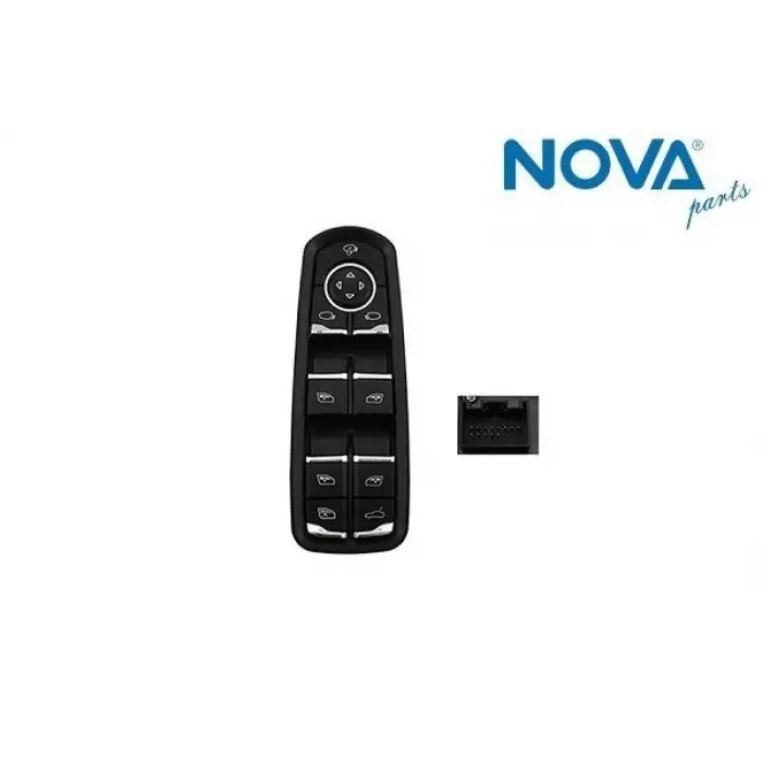 7PP959858M Cam Açma Anahtarı 4lü Krom Ayna Ayarlı - Porsche-Panamera-Cayenne-Macan