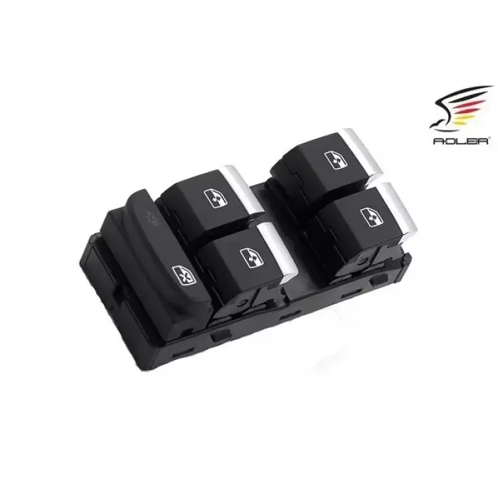 8W0959851E Cam Açma Anahtarı 4lü Krom - Audı A4 2016-> - A5-Q5 2017-> - Rs4-Rs5 2018->