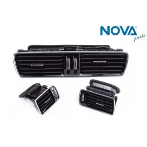 3AB819001S1 Torpido Havalandırma Izgarası Set SAĞ & SOL + Orta - Passat 2011-2015 - Passat Cc 2009-2017 - İçi Oem Logo Silinmiş -