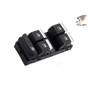 8W0959851E Cam Açma Anahtarı 4lü Krom - Audı A4 2016-> - A5-Q5 2017-> - Rs4-Rs5 2018->