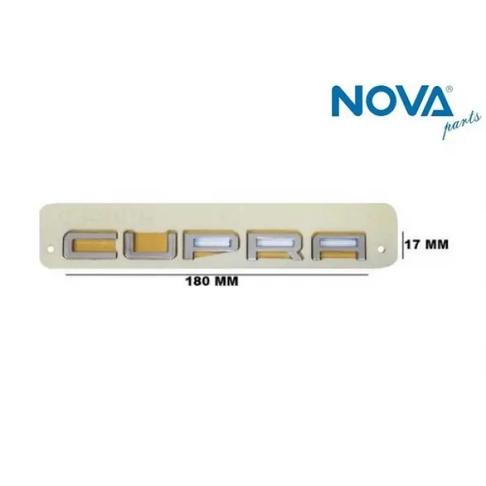 1PL853687 739 Yazı Cupra Kısa Krom - Leon 2006-2013