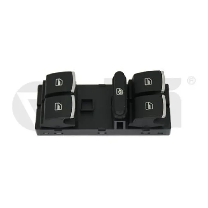 5K4959857 Cam Açma Anahtarı ( 4 Lü Krom ) Golf Jetta Polo  Passat Tıguan Touran Cc