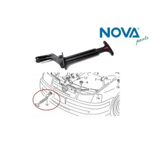 3B0823593C Motor Kaput Açma Çubuğu Passat 1997-2000