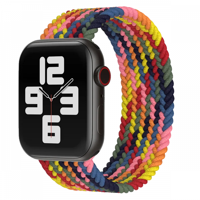 Piili Apple Watch Hasır Band Kamuflaj 42/44/45 mm Kırmızı