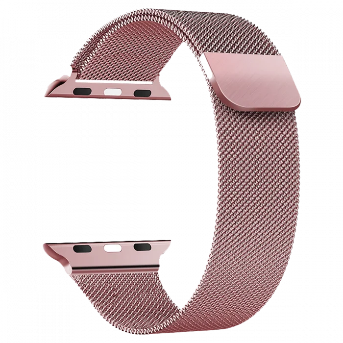 Piili Apple Watch Metal Örgülü 42/44/45 mm Kayış Rose