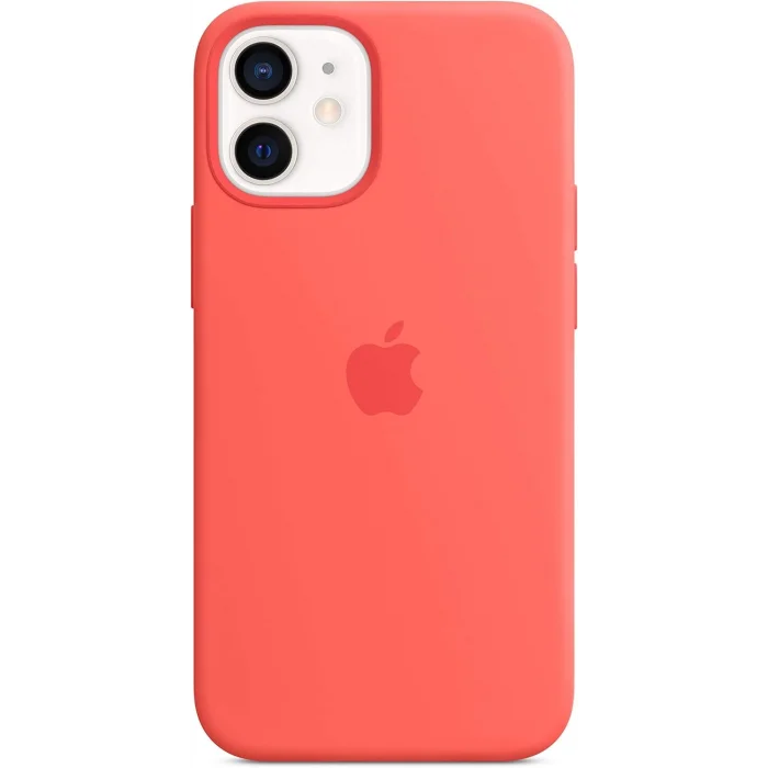 Apple iPhone 12 Mini için Magsafe Özellikli Silikon Kılıf Pembe