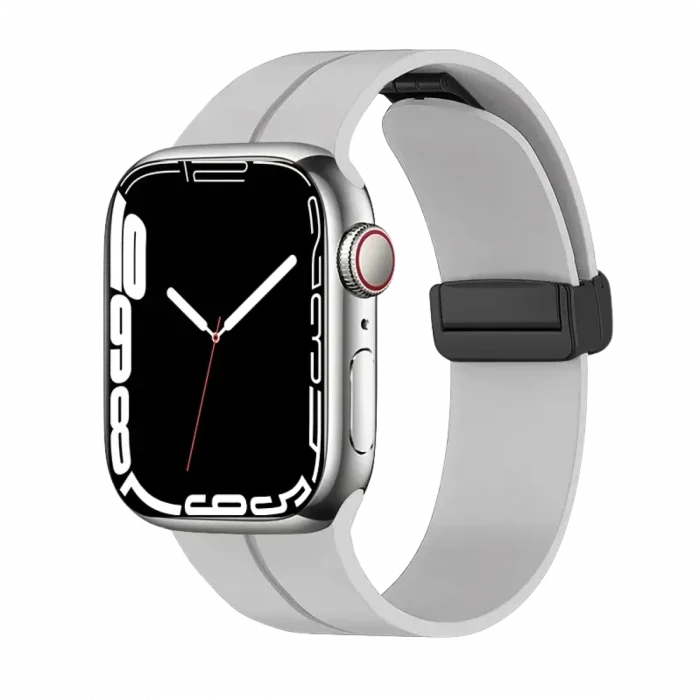 Piili Apple Watch 42-44-45-49 mm Rubber Kayış Bej