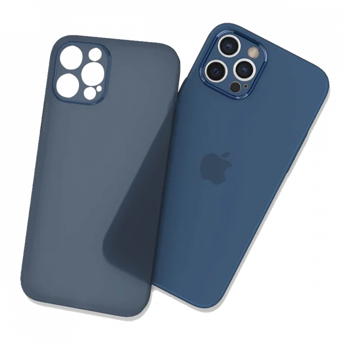 Piili iPhone 13 Pro Max 0,3mm Ultra İnce Silikon Kılıf Mavi