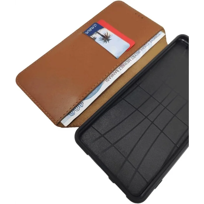 Bikapak Sport Iphone 13 Pro Kahverengi Cüzdan Kılıf