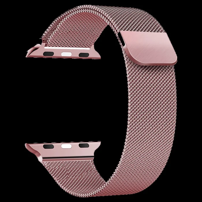 Piili Apple Watch Metal Örgülü 42/44/45 mm Kayış Rose