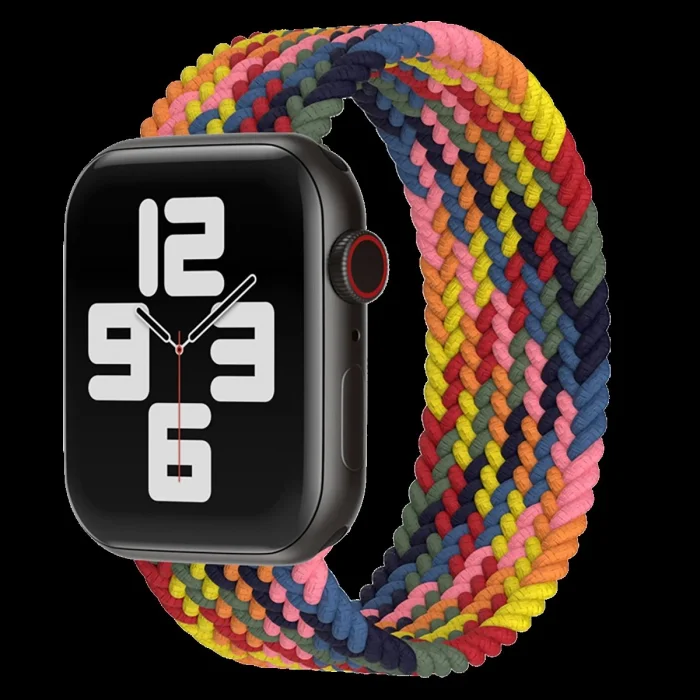 Piili Apple Watch Hasır Band Kamuflaj 42/44/45 mm Kırmızı