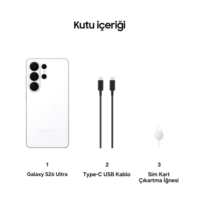 Samsung Galaxy S26 Ultra 512 GB 12 GB RAM Beyaz