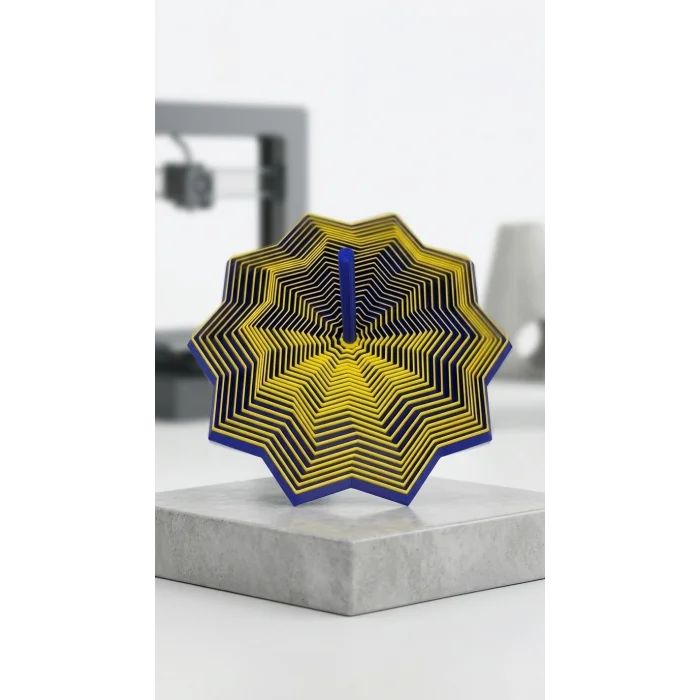 Eclipson Skyward 3D Baskı Geometrik Topaç | Dönen Stres Oyuncağı Spin Top