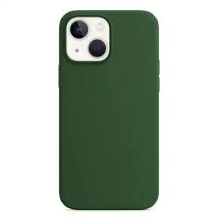 Gaappy Soft Serisi Apple iPhone 15 Lansman Silikon Kılıf Koyu Yeşil