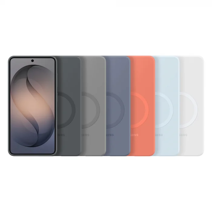 Galaxy S26 Gri Silikon Magnet Kılıf
