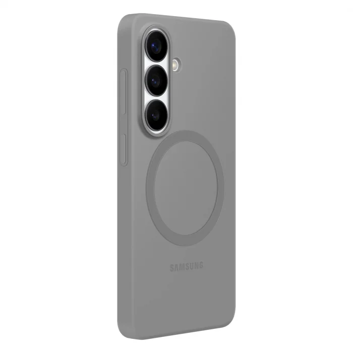 Galaxy S26 Gri Silikon Magnet Kılıf