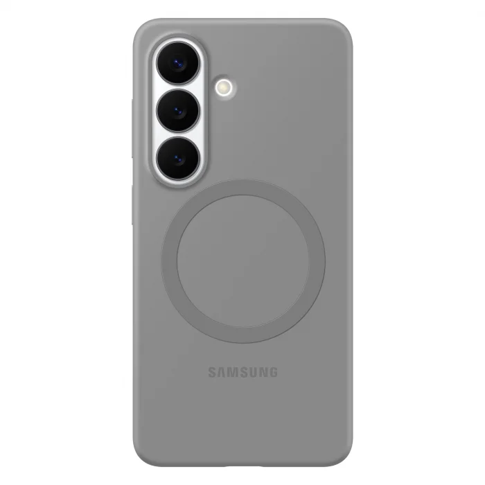Galaxy S26 Gri Silikon Magnet Kılıf