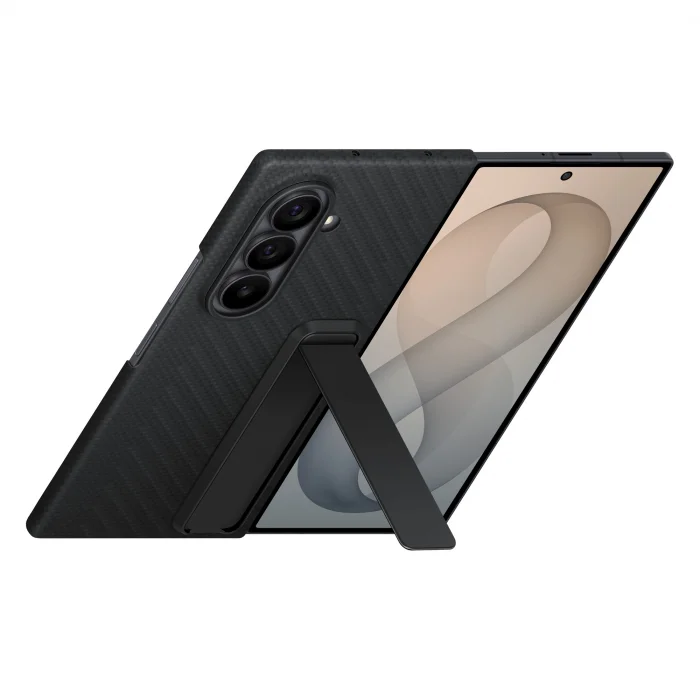 Galaxy Z Fold8 Ultra Siyah Standlı Karbon Kılıf