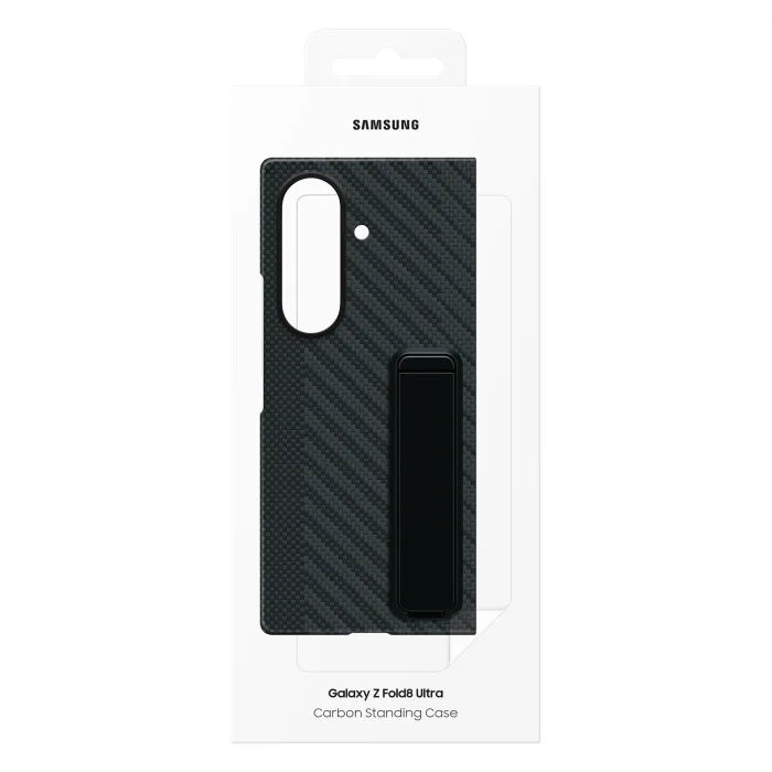 Galaxy Z Fold8 Ultra Siyah Standlı Karbon Kılıf