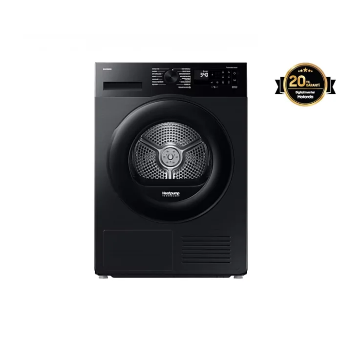 Samsung DV90DG52A0ABAH 9 kg Çamaşır Kurutma Makinesi Siyah