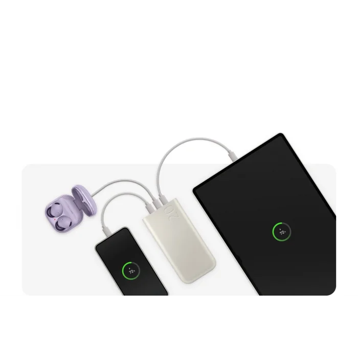Samsung EB-P4520XUEGWW 20.000 mAh 45 W Süper Hızlı Powerbank Bej