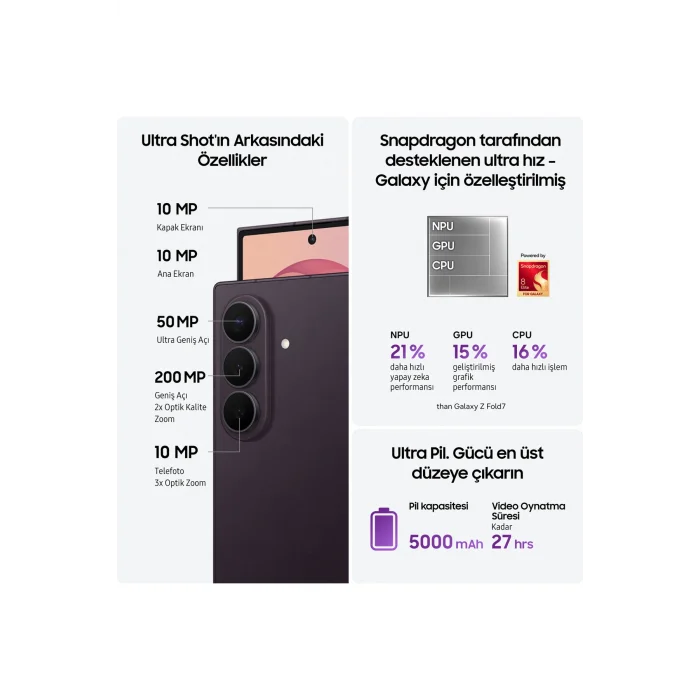 SAMSUNG GALAXY Z FOLD8 ULTRA 12/256 GB KREM AKILLI TELEFON