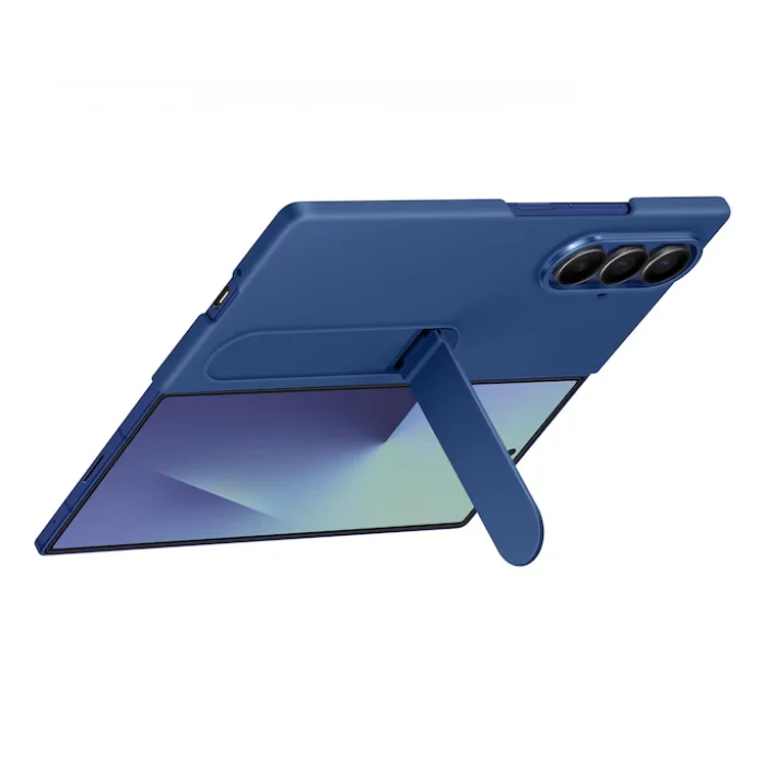 Samsung Galaxy Z Fold7 Standlı Silikon Kılıf Lacivert