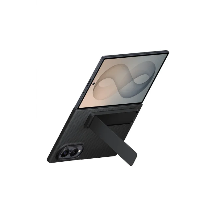SAMSUNG GALAXY Z FOLD8 STANDLI KARBON KILIF SİYAH
