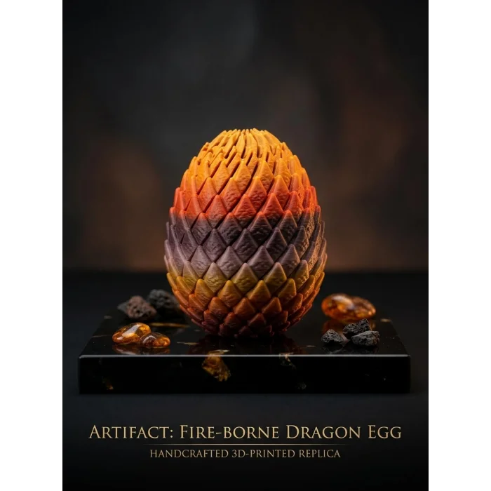 SerinAl Büyük Boy Dragon Yumurtası Fidget Oyuncak | 3D Baskı Ejderha Yumurtası