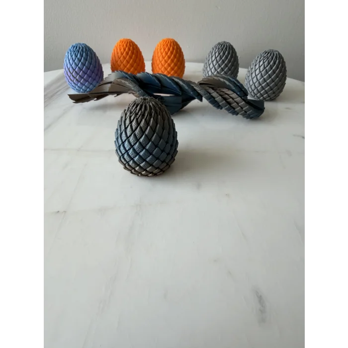 SerinAl Küçük Boy Dragon Yumurtası Fidget Oyuncak | 3D Baskı Ejderha Yumurtası Mini