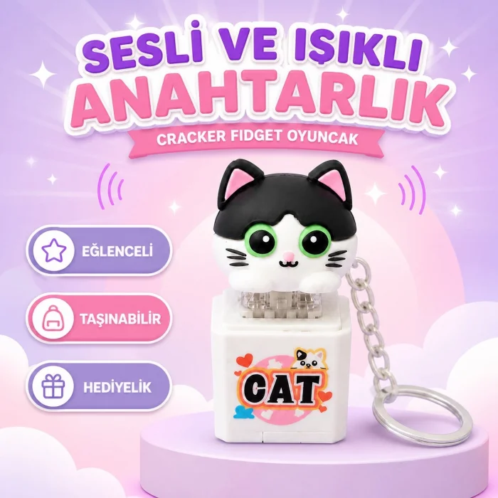 Click Clack Zoo Cat Kedi Sesli Anahtarlık