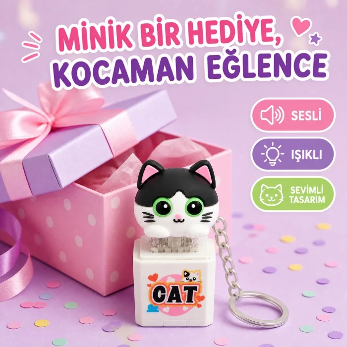 Click Clack Zoo Cat Kedi Sesli Anahtarlık