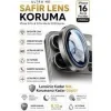 Crocus Aluminum Fit iPhone 16 Pro / 16 Pro Max Kamera Lens Koruyucu Titanyum Gri