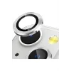 Crocus Aluminum Fit Apple iPhone 13 / 13 Mini Kamera Lens Koruyucu Gümüş