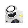 Crocus Aluminum Fit Apple iPhone 13 / 13 Mini Kamera Lens Koruyucu Gümüş