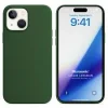 Gaappy Soft Serisi Apple iPhone 15 Lansman Silikon Kılıf Koyu Yeşil